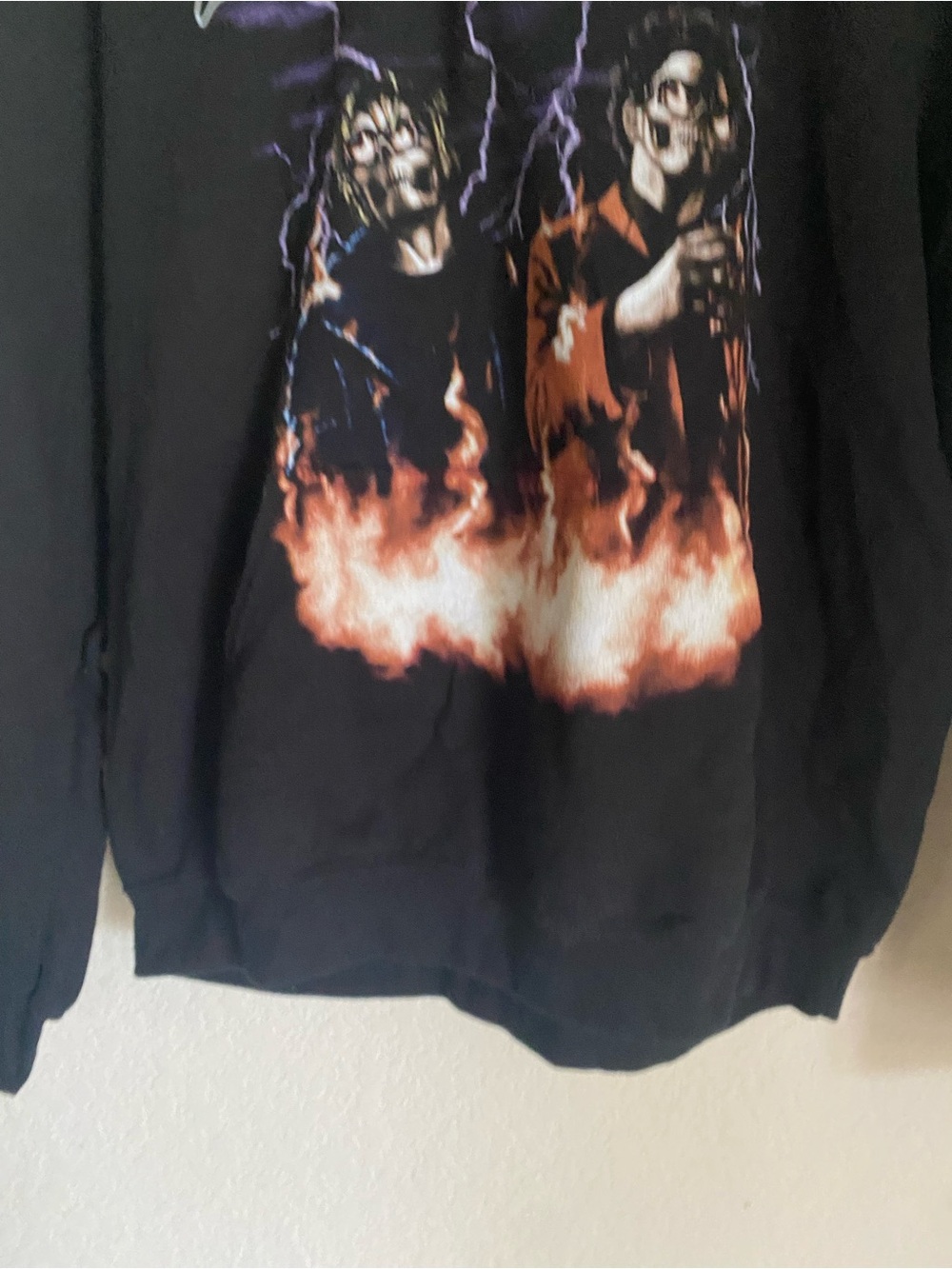 The Weeknd XO x Juice WRLD 999 Club Goth Black Graphic Smile Hoodie Sweatshirt - Picture 8 of 14